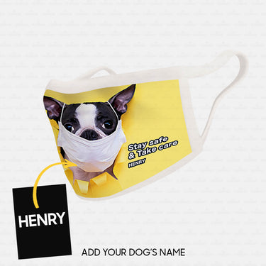 Personalized Dog Gift Idea - Frenchie Wearing Mask For Dog Lovers - Cloth Mask